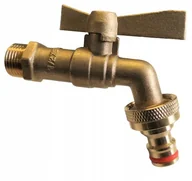 Inne akcesoria do nawadniania - Kran Ogrodowy Retro Mosiężny Kulowy 1/2"" - miniaturka - grafika 1