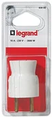 Kostki, złączki, wtyczki - Legrand 093900 Plastikowa wtyczka męska z ziemią, wyjście kabla z tyłu, biały LEG93900 - miniaturka - grafika 1