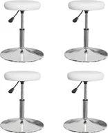 Krzesła - vidaXL Krzesła stołowe 4 szt. białe sztuczna skóra 3085662 - miniaturka - grafika 1