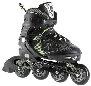Nils Extreme NA9080 CZARNO/ZIELONE ROZM M (35-38) ŁYŻWOROLKI EXTREME - Rolki - miniaturka - grafika 11