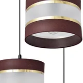 Lampy sufitowe - Euluna Lampa wisząca Helen okrągła brązowo-złota 3-pkt. - miniaturka - grafika 1
