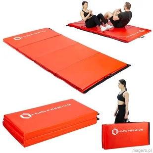 HMS Materac gimnastyczny składany 240 x 120 x 5 cm MGS01 czerwony 17-44-285 - Maty do ćwiczeń - miniaturka - grafika 2
