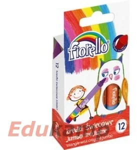 KW Trade Kredki świecowe Jumbo trójkątne10 mm 12 kolorów - Kredki, ołówki, pastele i pisaki - miniaturka - grafika 2