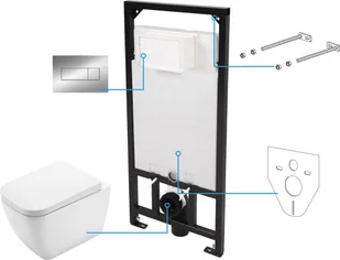 Deante Zestaw 6w1 HIACYNT CDHN6ZPW - Stelaże i zestawy podtynkowe do WC - miniaturka - grafika 4