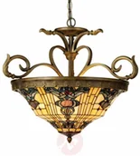 Lampy sufitowe - Clayre&Eef Lampa wisząca w stylu Tiffany Anthia 2 - miniaturka - grafika 1