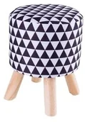 Fotele i pufy dla dzieci - Taboret Stołek Skandynawski Pufa Drewniane Nogi - miniaturka - grafika 1