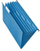 Teczki i skoroszyty - FALKEN Teczka zawieszkowa z przekładkami Falken UniReg. Wyprodukowano w Niemczech. Tekturowa A4 z 6 przekładami Niebieska Idealna do kartoteki 15046582 - miniaturka - grafika 1