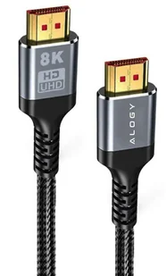 Alogy Kabel HDMI 2.1 Alogy 8K 60Hz 48GBps 3m Czarny 10338X1 - Adaptery i przejściówki - miniaturka - grafika 3
