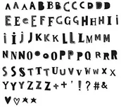 Pościel dla dzieci - A Little Lovely Company A Little Lovely Company - A Little Lovely Company  -  Litery do Lightboxa Zestaw Funky Black - miniaturka - grafika 1