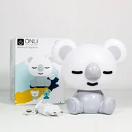 Lampy stojące - Euluna Lampa stołowa LED Koala do pokoju dzieci, biała - miniaturka - grafika 1