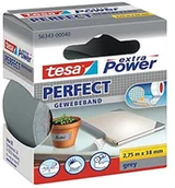 Taśmy klejące - TESA extra Power Perfect tkaninowa taśma klejąca do majsterkowania samoprzylepna taśma wzmacniana tkaniną szeroka gama zastosowań 2,75 m x 38 mm, szary 56343-00040-03 - miniaturka - grafika 1