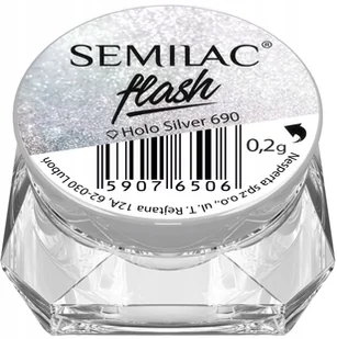 Semilac SemiFlash pyłek HOLO SILVER 690 59078753 - Ozdoby do paznokci - miniaturka - grafika 2