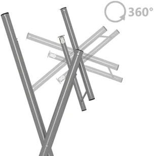vidaXL Składane nogi do stołu, srebrne, 45x55x112 cm, stal - Meble modułowe i akcesoria - miniaturka - grafika 6