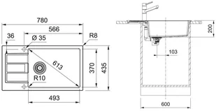 Franke S2D61178XL biały polarny | - Zlewozmywaki - miniaturka - grafika 3