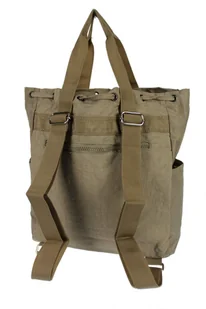Bag Street Praktyczny Plecak Torebka 2 w 1 BAG STREET 2247 KAWA Z MLEKIEM - Plecaki - miniaturka - grafika 4