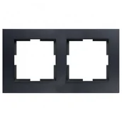 Klawisze i ramki - Viko Panasonic Ramka 2-krotna Panasonic Novella czarny 92180652M - miniaturka - grafika 1