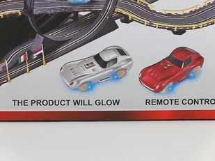 Pozostali TOR WYŚCIGOWY SAMOCHODOWY 510cm 2 PILOTY + 2 AUTA 427020 E-15A - Tory, garaże, parkingi - miniaturka - grafika 3