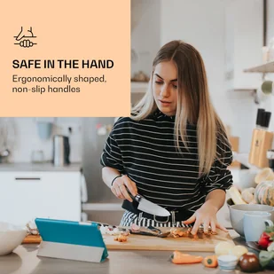 Klarstein Klarstein Kitano zestaw 8-częściowy Zestaw noży z blokiem 7 noży stal szlachetny drewniany blok KG10-KitanoOak - Noże kuchenne - miniaturka - grafika 2