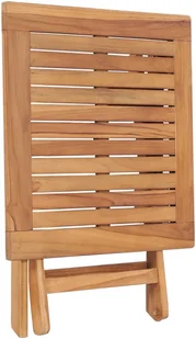 vidaXL Składany stolik ogrodowy, 45x45x45 cm, lite drewno tekowe - Stoły ogrodowe - miniaturka - grafika 4