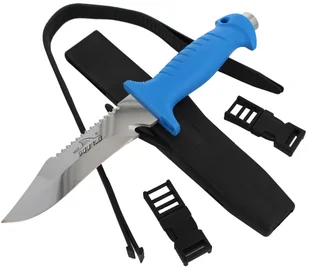 MAC COLTELLERIE Nóż nurkowy 140mm (SQUALO 15 MR BLUE) T012869 - Sprzęt do nurkowania - miniaturka - grafika 5