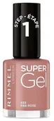 Lakiery do paznokci - Rimmel Super Gel żelowy lakier do paznokci 033 R&B Rose 12ml 96439-uniw - miniaturka - grafika 1