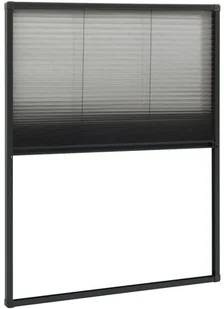 VidaXL Plisowana moskitiera okienna, aluminium, antracytowa, 80x100 cm 148664 VidaXL - Moskitiery - miniaturka - grafika 4