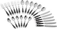 Zestawy sztućców - Esmeyer Nostalgie 229-080 24-elementowy komplet sztućców z kutej, polerowanej stali szlachetnej 18/0, z uchwytami z czarnego tworzywa sztucznego 229-080 - miniaturka - grafika 1