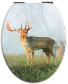 Deski sedesowe - Sitzplatz Deska sedesowa Dekor Kuh-Gaudi Zom deska sedesowa Okulary WC z drewna / wolnoopadające Soft-Close / deska sedesowa z metalowym zawiasem, wielokolorowa - miniaturka - grafika 1