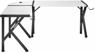 HUZARO Ultra nowoczesne narożne biurko gamingowe Hero 6.3 białe Hero 6.3 white - Biurka gamingowe - miniaturka - grafika 3