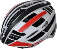 Kaski rowerowe - AXER BIKE BIKE BIKE Reno Biało czarno czerwony rozmiar L - miniaturka - grafika 1