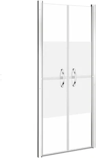 VidaXL Lumarko Drzwi prysznicowe, szkło częściowo mrożone, ESG, 96x190 cm 148790 VidaXL - Ścianki i drzwi prysznicowe - miniaturka - grafika 2