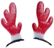 Pozostałe akcesoria świąteczne - Arpex Spinki do włosów rogi Renifera czerwone 10cm 2 sztuki SM7956CZE SM7956CZE - miniaturka - grafika 1