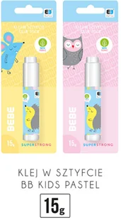 Interdruk Klej w sztyfcie 15 g BB Kids różowy - Artykuły biurowe - miniaturka - grafika 4