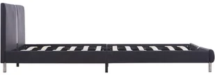 vidaXL Rama łóżka, czarna, sztuczna skóra, 120 x 200 cm - Łóżka - miniaturka - grafika 4