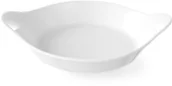 Przybory do gotowania - Hendi Półmisek do zapiekania okrągły z uchwytami 185x152mm kremowy porcelana 785904 - miniaturka - grafika 1