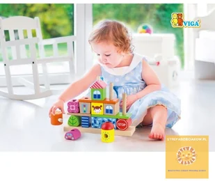 Viga VIGA 50043VG KLOCKI ZBUDUJ MIASTO 1798 - Układanki dla dzieci - miniaturka - grafika 5