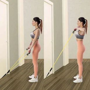 Zestaw do ćwiczeń Drążek + gumy treningowe oporowe - Gumy, taśmy, ekspandery - miniaturka - grafika 11