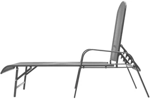 vidaXL Zestaw 2 regulowanych leżaków i stolika, metalowa siatka - Leżaki ogrodowe - miniaturka - grafika 6