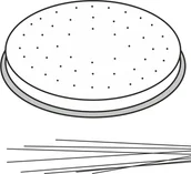 Maszynki do makaronu - Końcówka do wyrobu makaronu CAPELLI DANGELO anielskie włosy 22 otwory śr 1 mm MPF2.5/4 Hendi 229408 - miniaturka - grafika 1