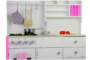 Import LEANToys Drewniana Kuchnia z Piekarnikiem i Akcesoriami 2635 - Zabawki AGD - miniaturka - grafika 7