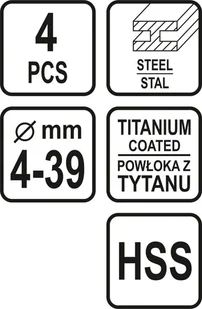 Sthor ZESTAW WIERTEŁ STOPNIOWYCH 4SZT 22617 - Wiertła - miniaturka - grafika 6