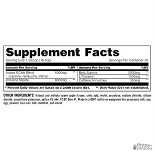 Universal NUTRITION Animal Fury 496gr 30 porcji Zielone Jabłko - Witaminy i minerały dla sportowców Universal NUTRITION Animal Fury 496gr 30 porcji Zielone Jabłko - Witaminy i minerały dla sportowców - miniaturka - grafika 2