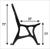 Ławki ogrodowe - Inny NOGA DO ŁAWKI MIEJSKA NR2, 5 DESEK NOGA MIE 2 - miniaturka - grafika 1