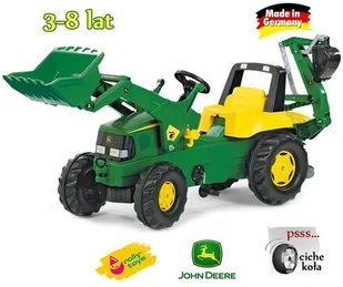 Rolly Toys Traktor John Deer z łyżką i koparką 811076 - Jeździki dla dzieci - miniaturka - grafika 2