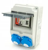 Bezpieczniki elektryczne - Rozdzielnica Budowlana Zabezpieczona Różnicówka - miniaturka - grafika 1