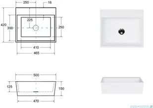 Besco Vera Glam Srebrna umywalka nablatowa 40x50x15cm #UMD-V-NBS | - Umywalki - miniaturka - grafika 2