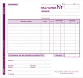 Druki akcydensowe - Emeko Tomecki I Płaczek S.k.a Druk Rachunek ryczałt 2/3A5 1+1 - miniaturka - grafika 1