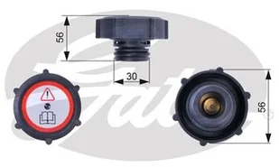 Gates rc243 pokrywa zamykająca, pojemnik na chłodzenie cieczą GATRC243 - Akcesoria do elektronarzędzi - miniaturka - grafika 2