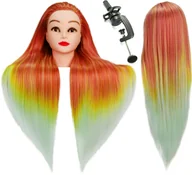 Główki treningowe - Calissimo Główka treningowa Iza 70 cm MIX-TH-A4 włos termiczny+ uchwyt, fryzjerska do czesania, głowa do ćwiczeń MIX-TH-A4 - miniaturka - grafika 1