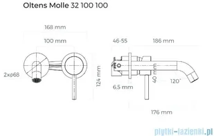 Oltens Molle bateria umywalkowa podtynkowa czarny mat 32600300 - Baterie podtynkowe - miniaturka - grafika 2
